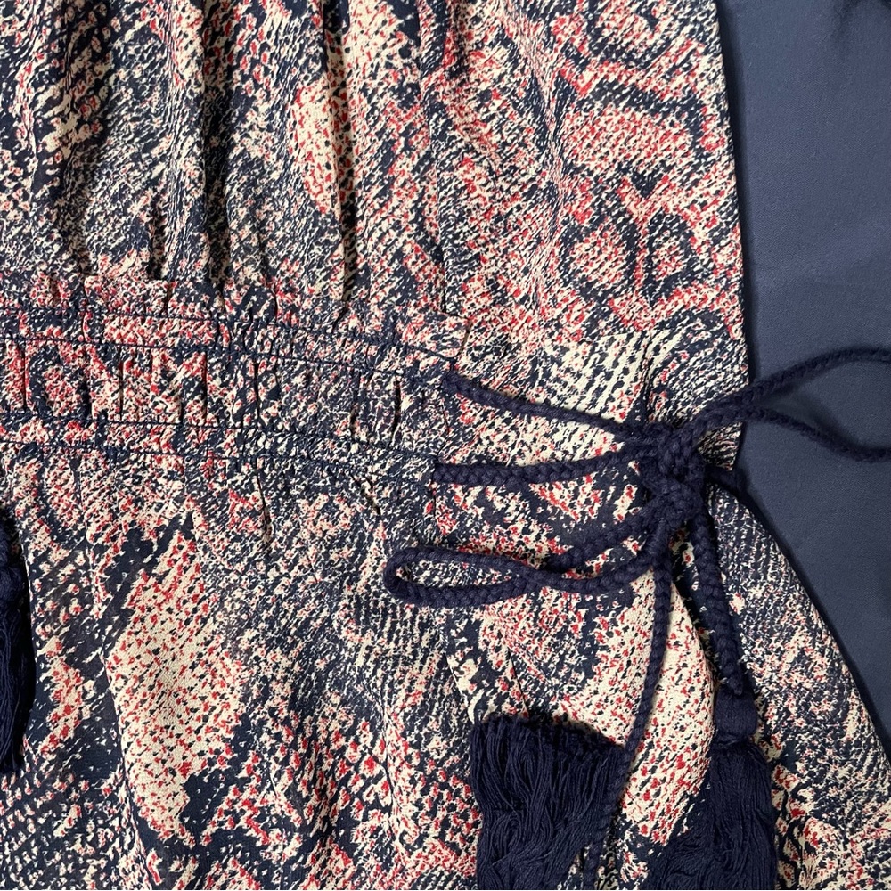 Anthropologie Floreat Zharah snakeskin tassel tie 2 piece boho dress - Picture 9 of 11